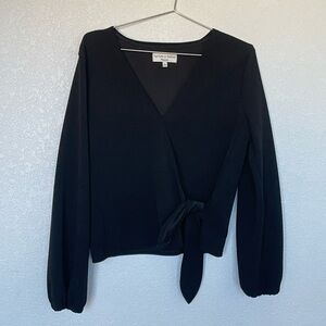 Madewell long sleeve blouse - small black